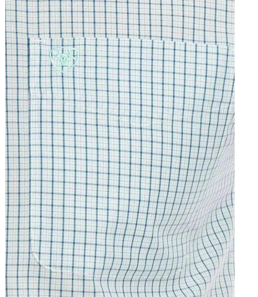 ARIAT MEN WF COLTEN FTD LS SHRT AQUA 10044905 Laherradurawwnc.com