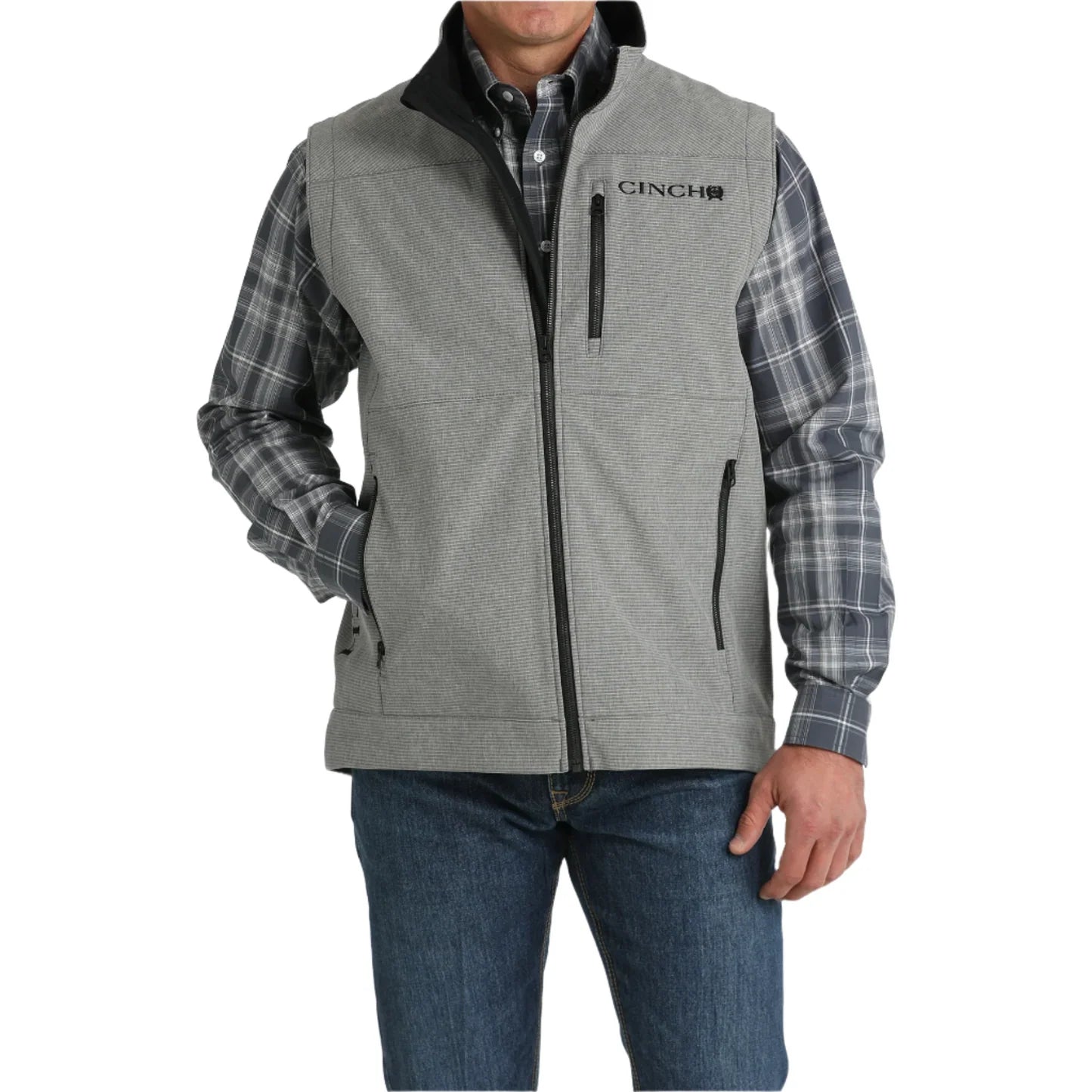 CINCH MENS VEST GRY-MWV1515023