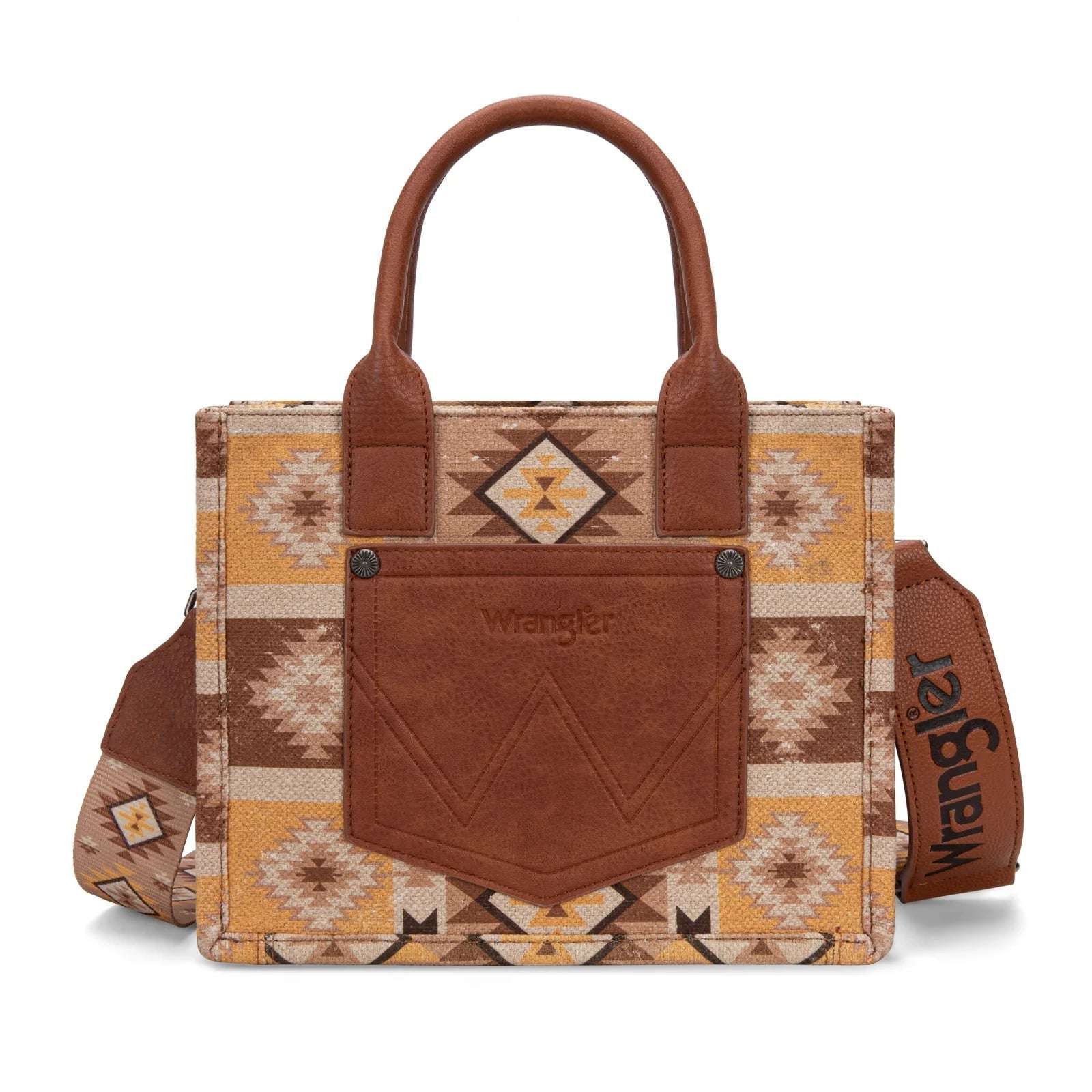 WRANGLER AZTEC PATTERN DUAL SIDED PRINT TOTE BAG 8120STN Laherradurawwnc.com