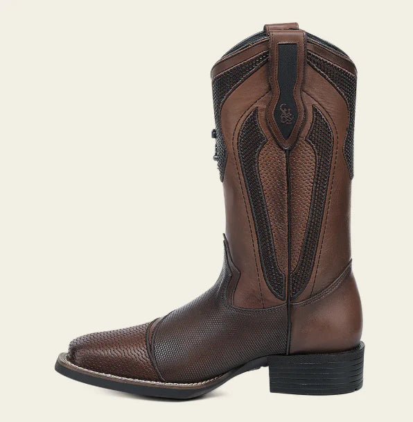 BOOTS CUADRA RES CRUST MIEL EMBROIDERY & LASER SQUARE TOE CU986