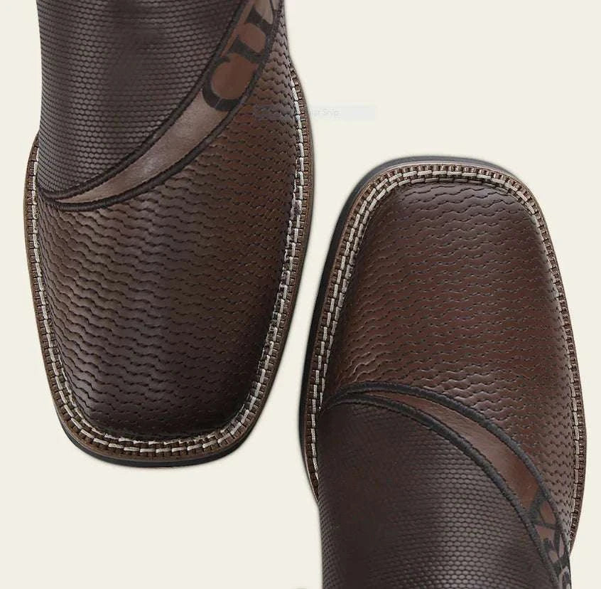 BOOTS CUADRA RES CRUST MIEL EMBROIDERY & LASER SQUARE TOE CU986 Laherradurawwnc.com