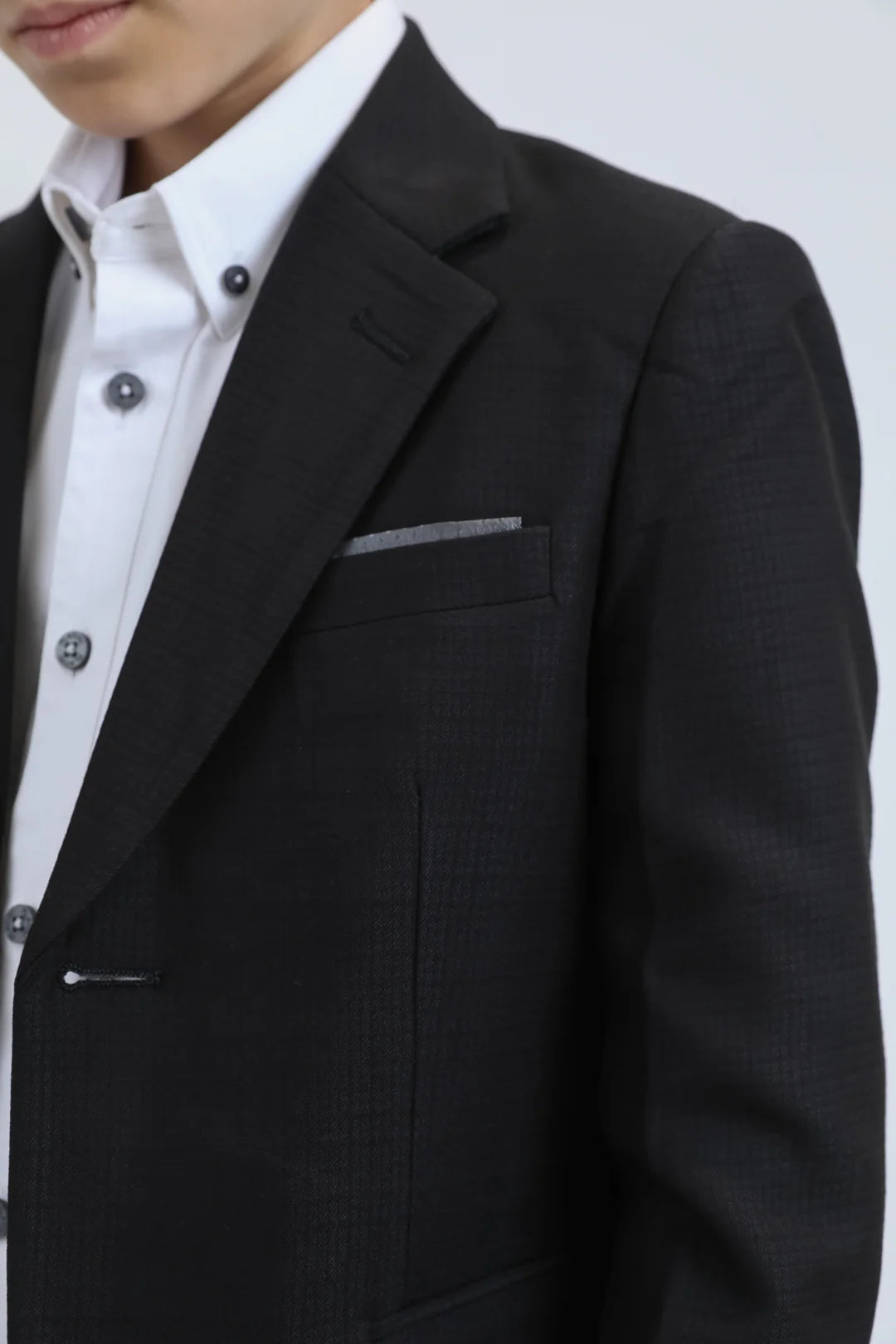 Boys platini Faux suede western Black BLAZER-BLK10530