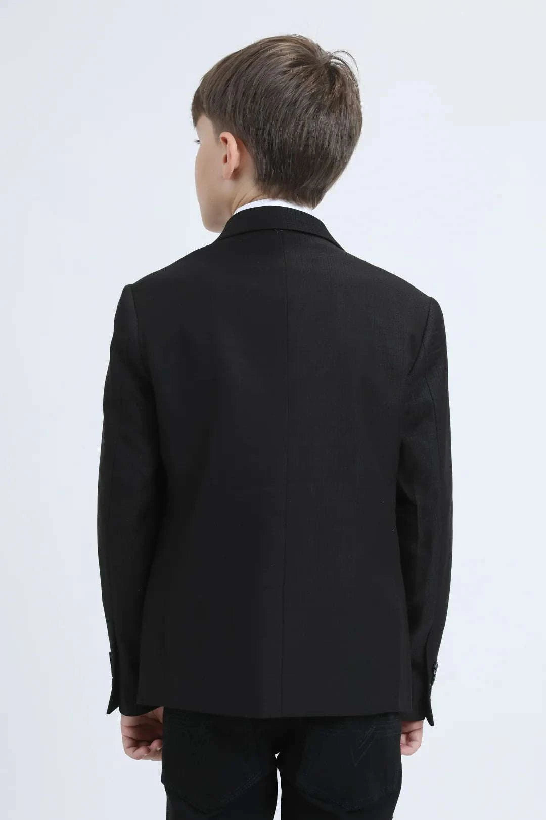Boys platini Faux suede western Black BLAZER-BLK10530 Laherradurawwnc.com
