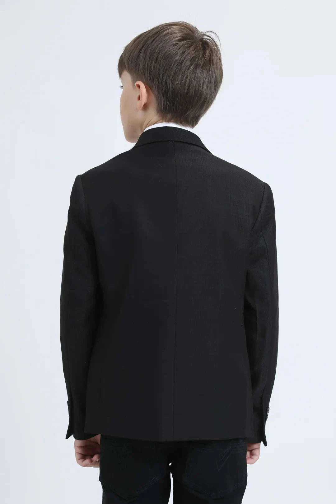 Boys platini Faux suede western Black BLAZER-BLK10530 Laherradurawwnc.com