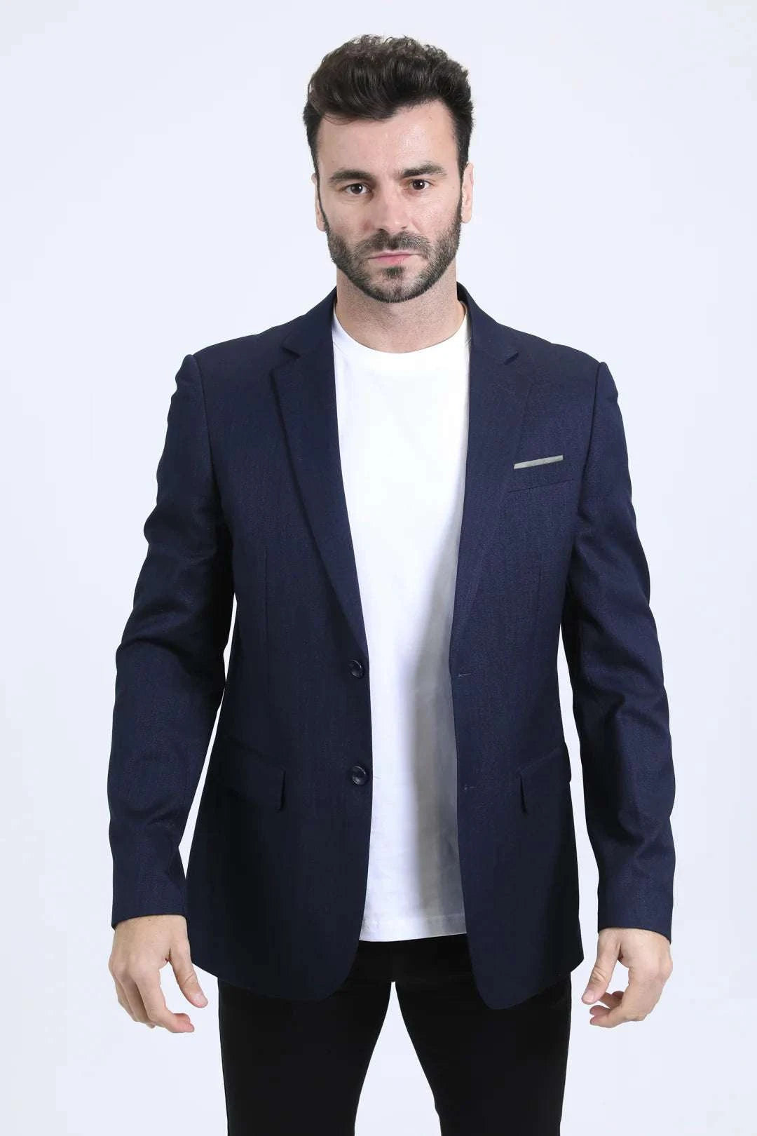 PLATINI MENS MODERN FIT NAVY BLAZER -BLZ10916 Laherradurawwnc.com