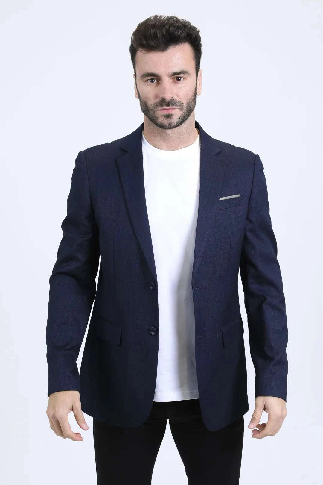 PLATINI MENS MODERN FIT NAVY BLAZER -BLZ10916 Laherradurawwnc.com