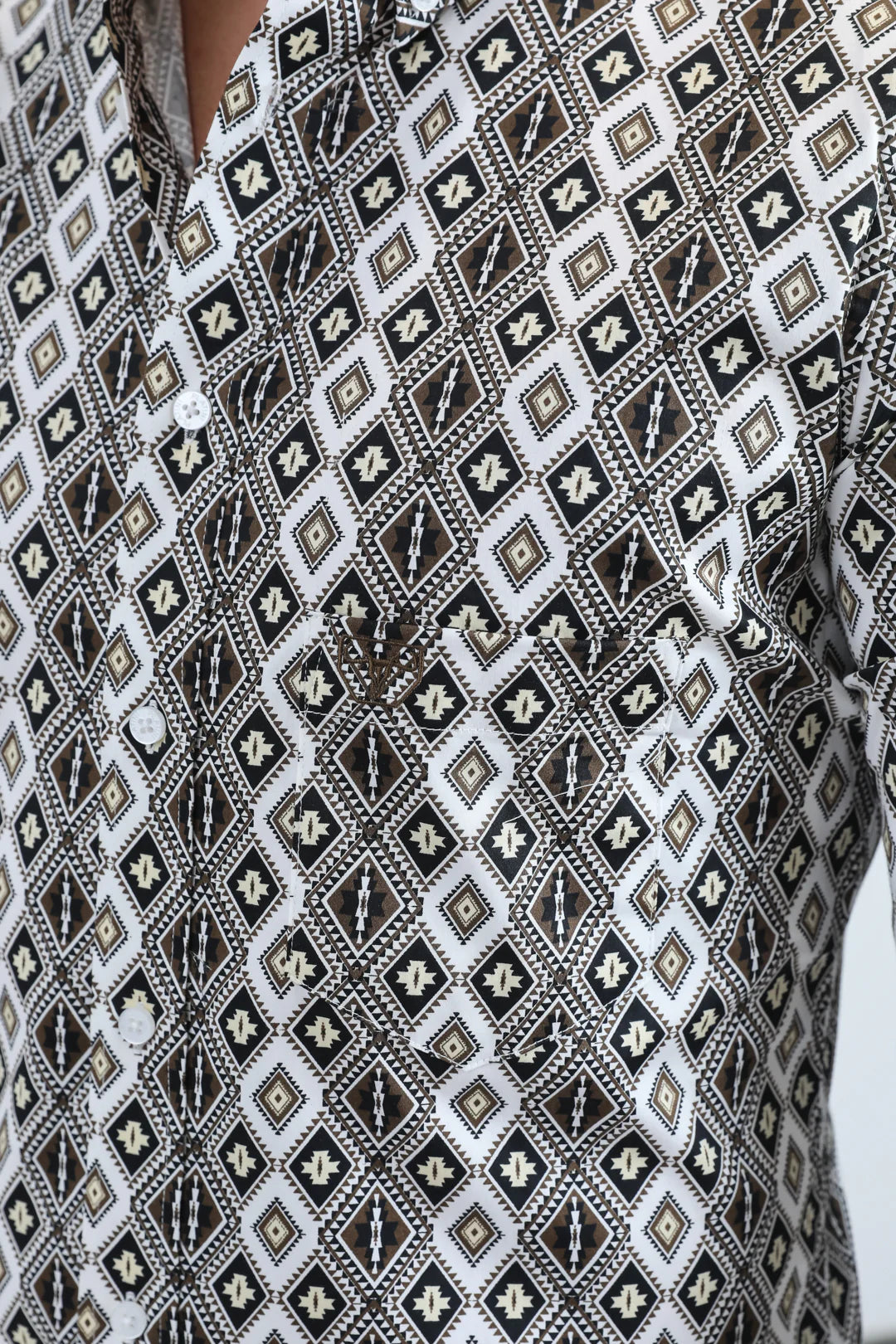 PLATINI MENS MODERN FIT STRETCH FOIL FASHION LONG SLEEVE SHIRT WHITE - CWL11065