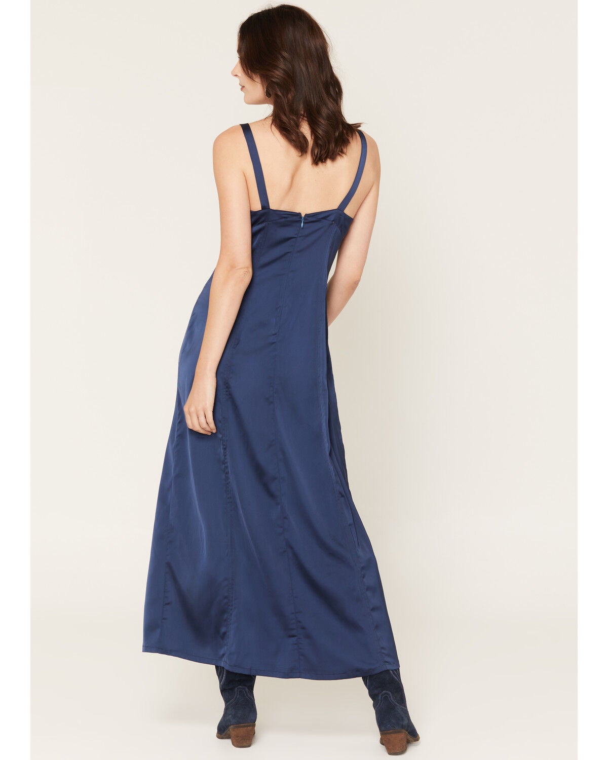 ROCK&ROLL WOMENS BUCKLE MAXI DRESS NAVY BWD1R09397
