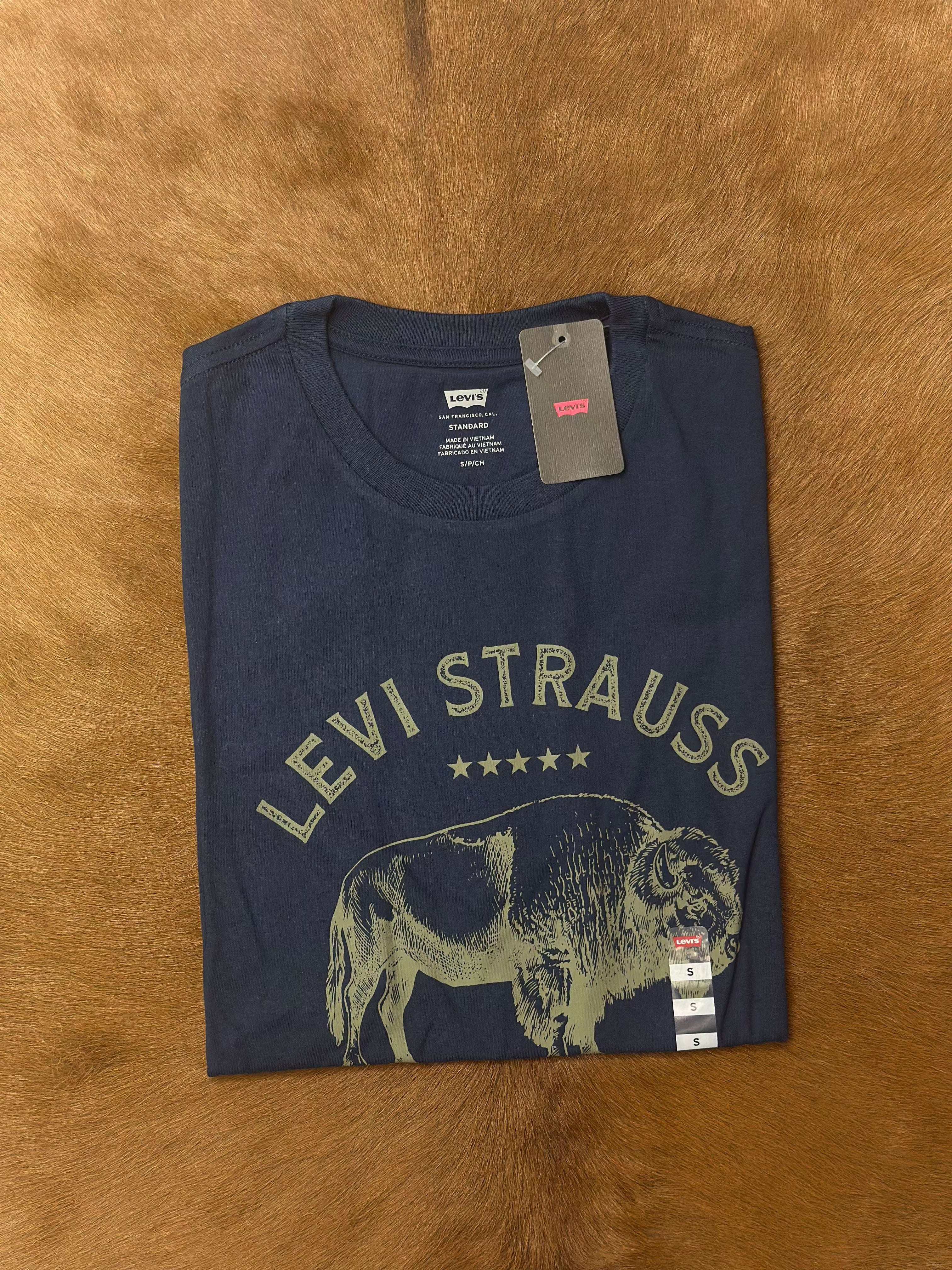 LEVI'S MENS SHORT SLEEVE T-SHIRT NAVY 224911527 Laherradurawwnc.com
