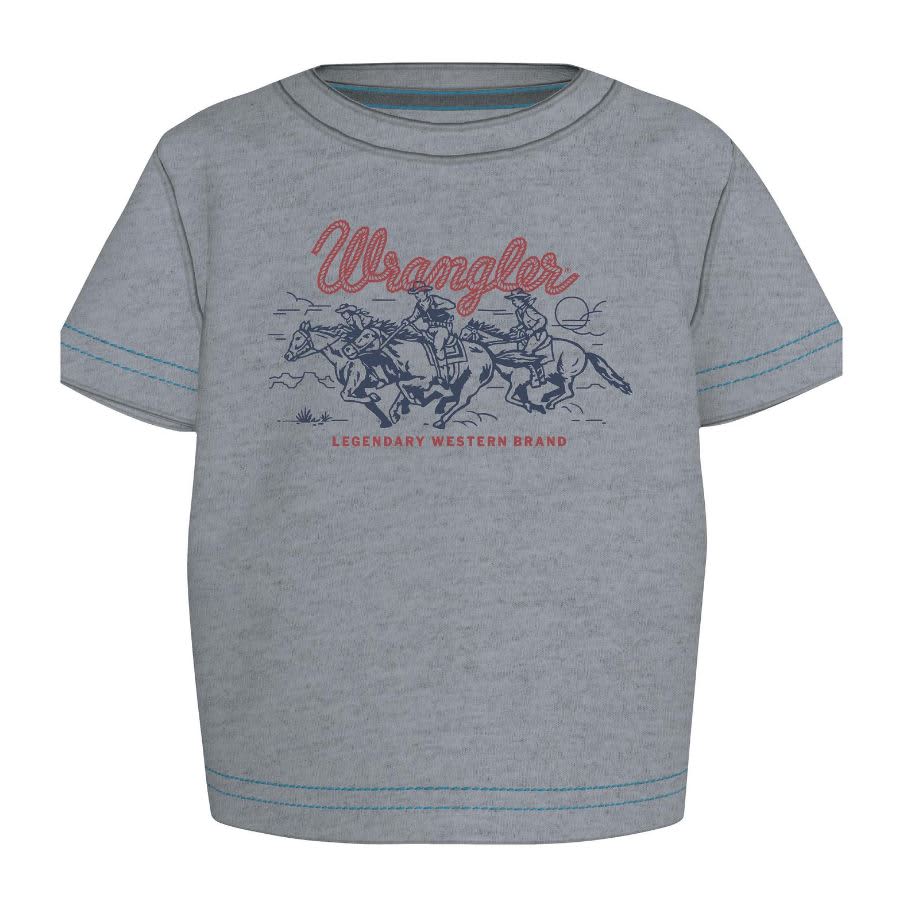 CAMISETA WRANGLER MANGA CORTA NIÑO GRIS 112346199