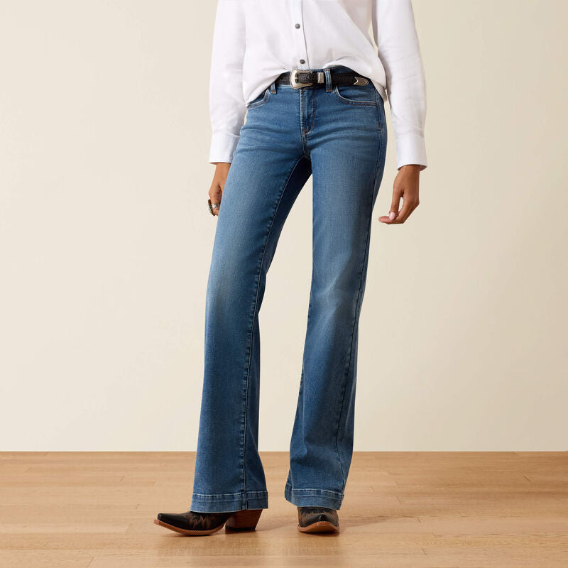 ARIAT WOMEN REVEL ULTRASTRETCH SKY VALLEY PERFECT RISE TROUSER JEANS- 10079053