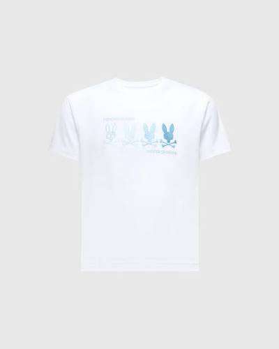 PSYCHO BUNNY KIDS OCEANIA EMBROIDERED GRAPHIC TEE WHITE B0U607F200 Laherradurawwnc.com