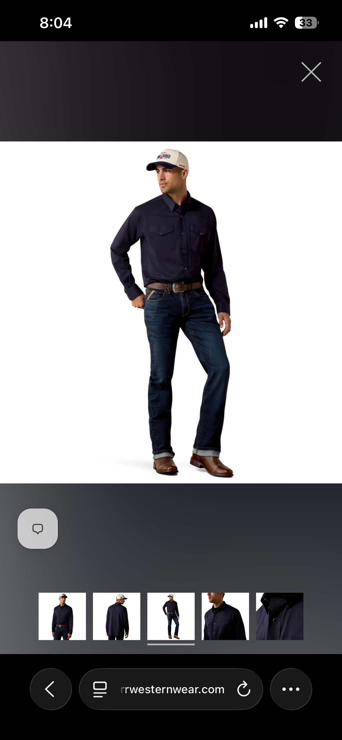 ARIAT MENS EVERYTHING SHIRT LS FIT SNAP SHIRT NAVY 10079755