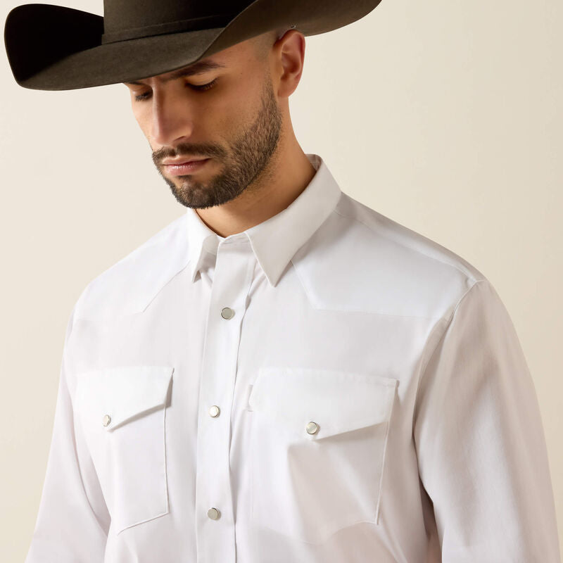 CAMISA ARIAT PARA HOMBRE EVERYTHYNG DE MANGA LARGA CON BROCHES BLANCA 10079771