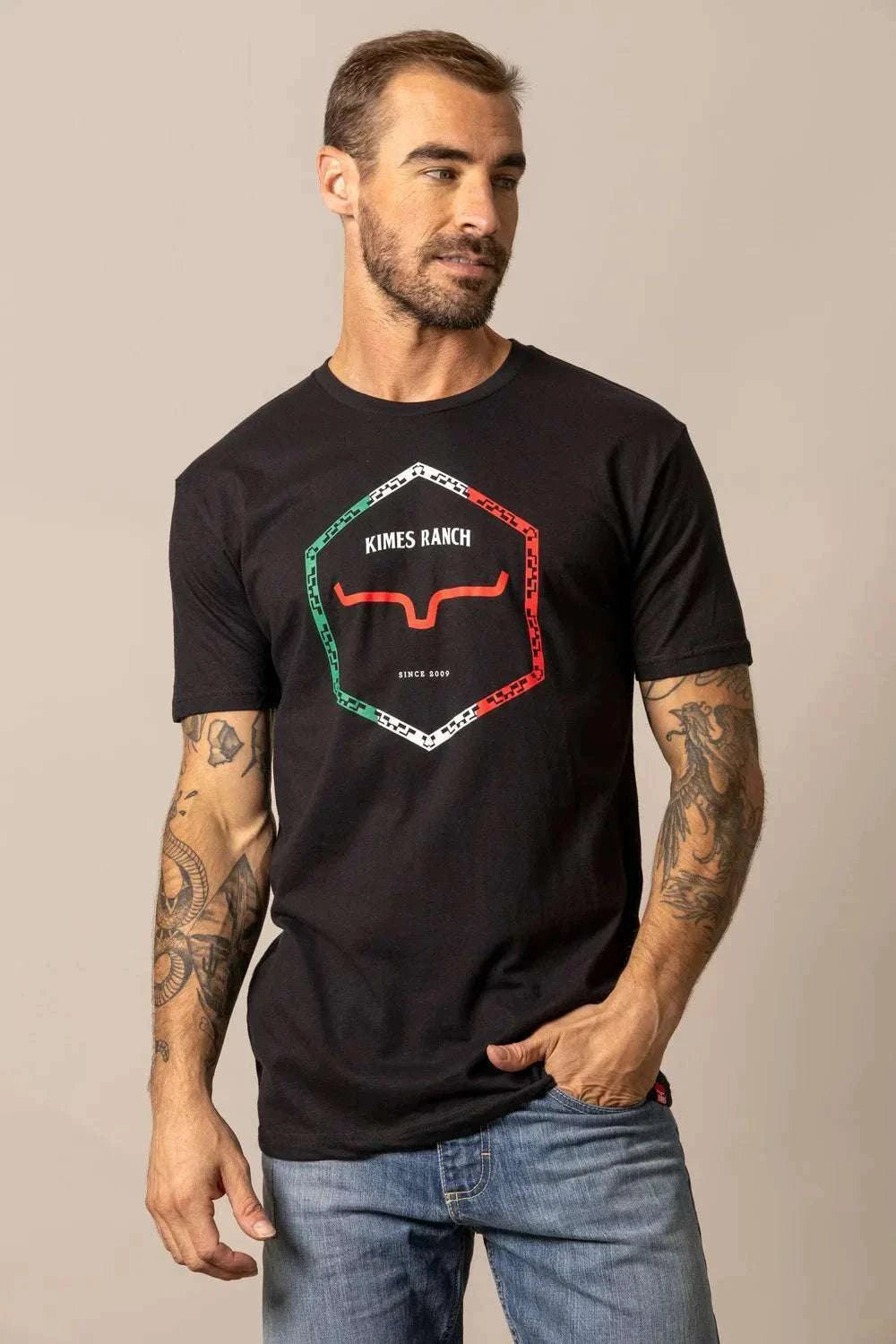 KIMES MEN MEXICO FLAG T-SHIRT Laherradurawwnc.com