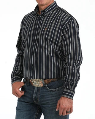 MENS CINCH LONG SLEEVE SHIRT NAVY- MTW1106150