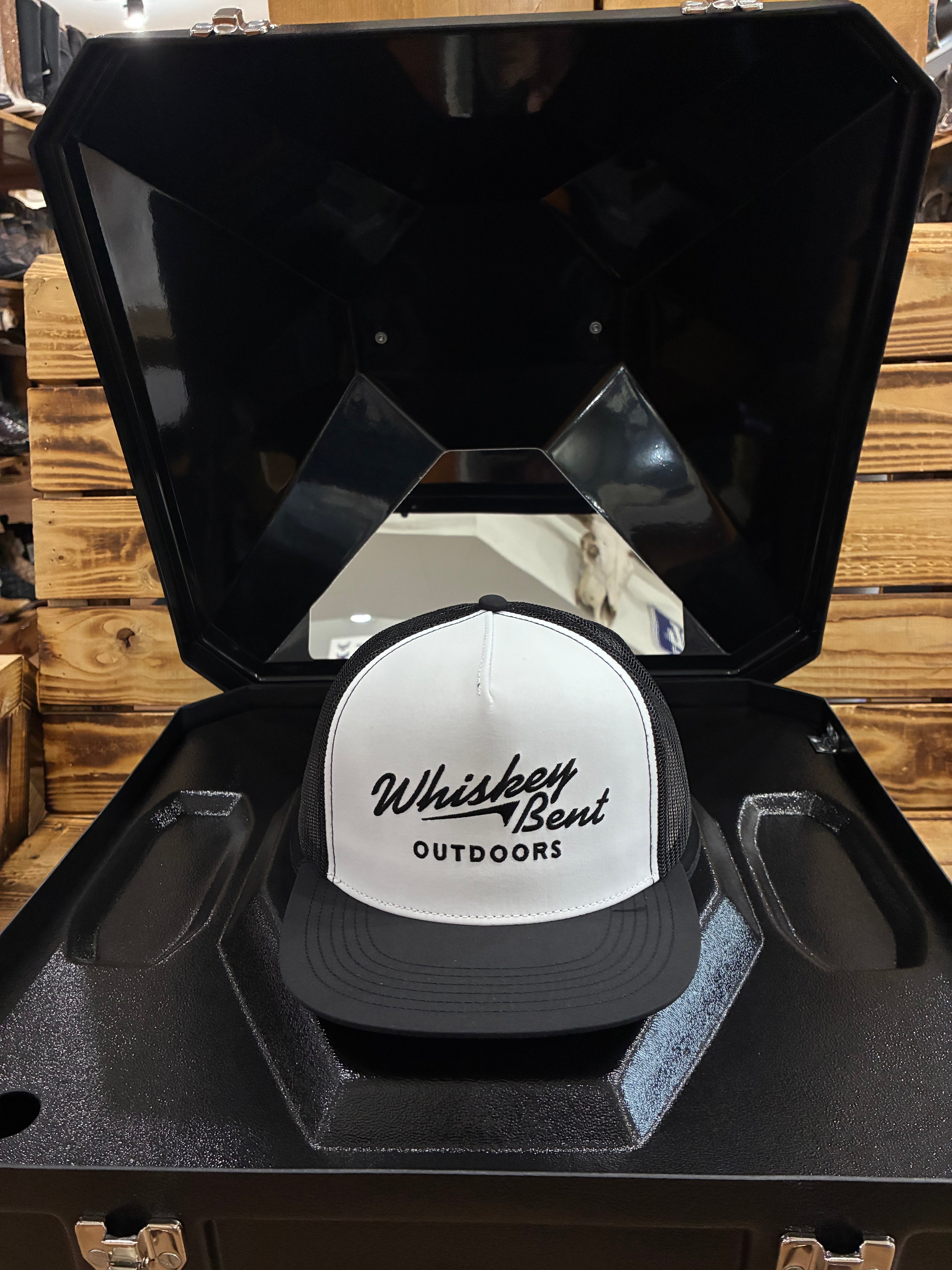 WHISKEY BENT OUTDOORS BLACK/WHITE CAP