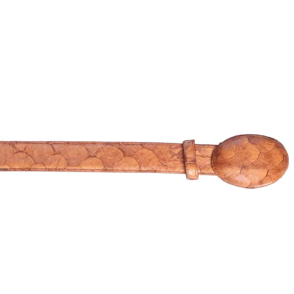 LOS ALTOS RUST FISH MENS BELT ROUND BUCKLE Laherradurawwnc.com