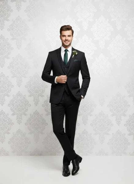 FABIO FABRINI MENS JECKET AND PANTS SUIT BLACK FF2S+V 4030S Laherradurawwnc.com