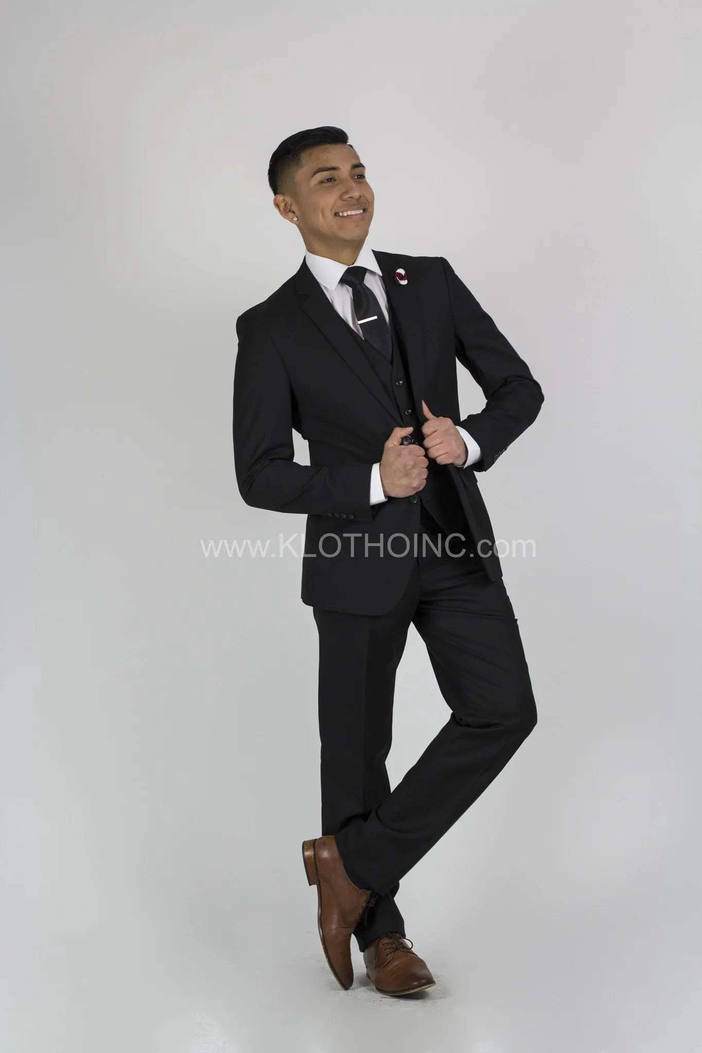 FABIO FABRINI MENS JECKET AND PANTS SUIT BLACK FF2S+V 4030S Laherradurawwnc.com