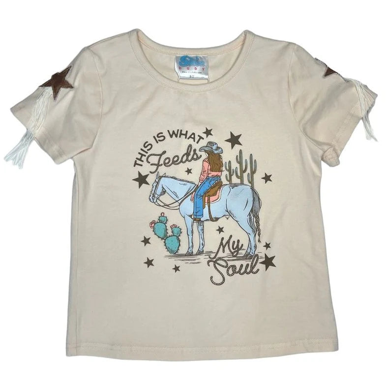 SHEA BABY GIRL T-SHIRT BEIGE FVINT03