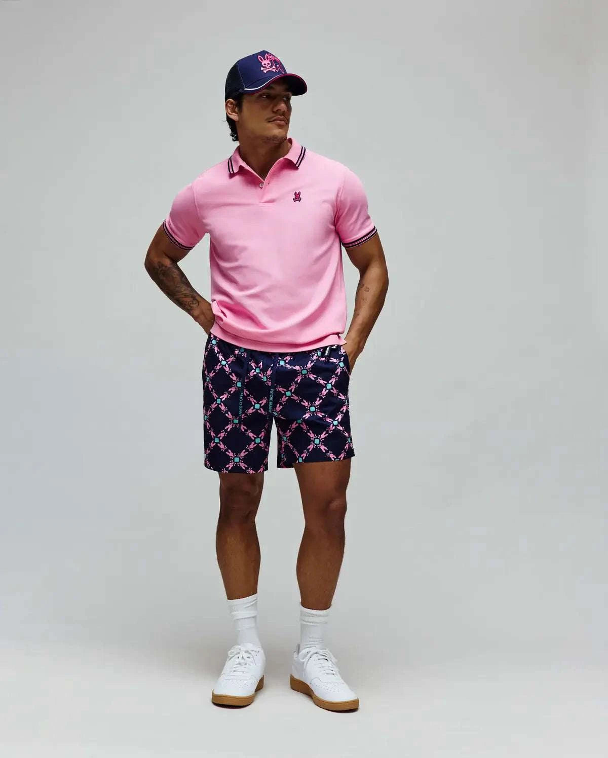 PSYCHO BUNNY CLARK PINK POLO - MT0100127 Laherradurawwnc.com