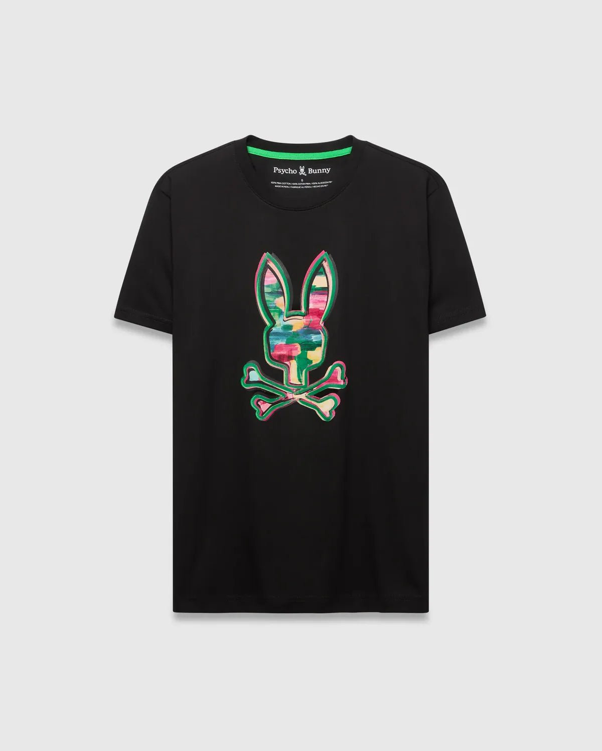 PSYCHO BUNNY NATE GRAPHIC TEE NEGRO Y MULTICOLOR - MT0200307