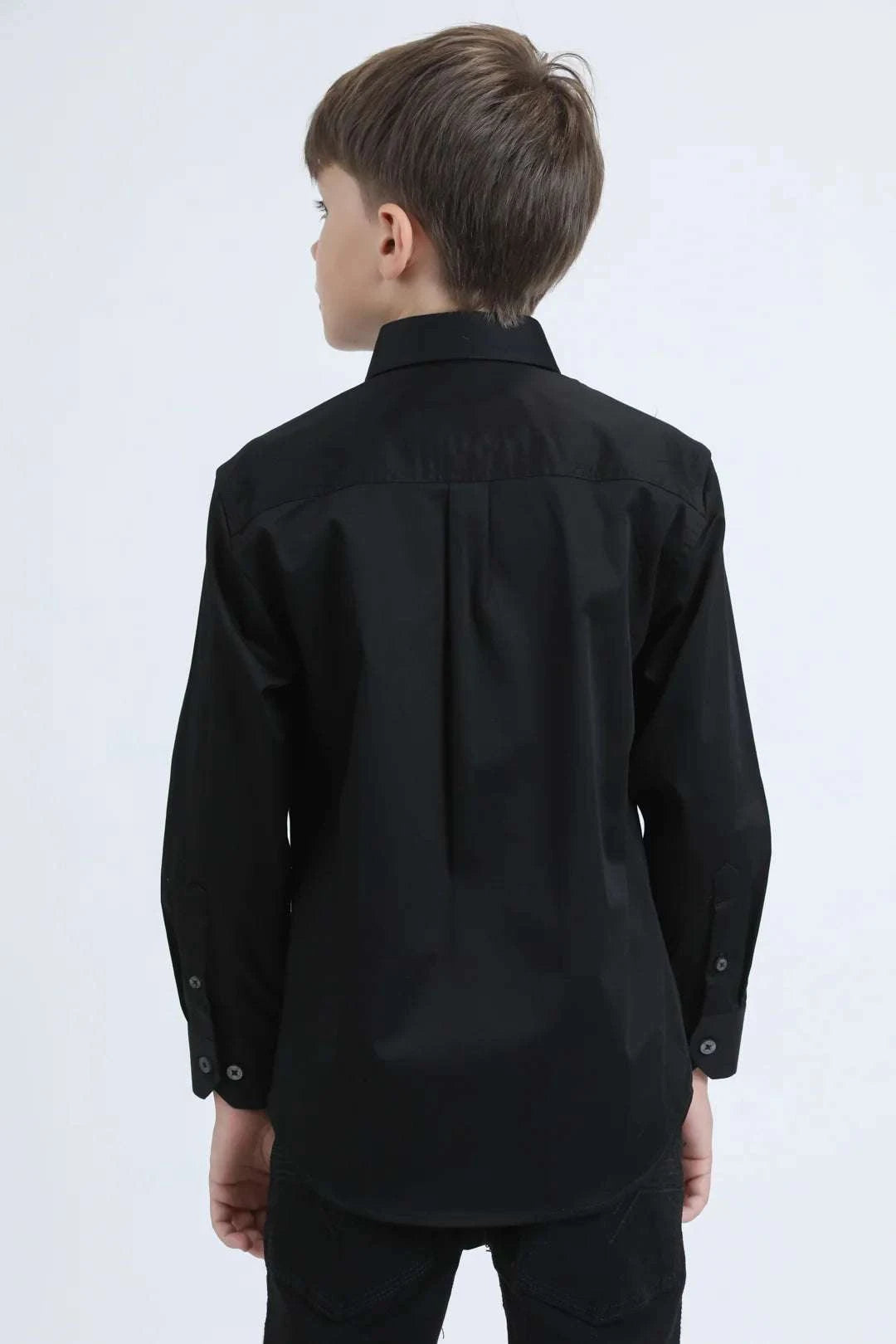 PLATINI CHILD SHIRT LONG SLEEVE BLACK CTK9258 Laherradurawwnc.com
