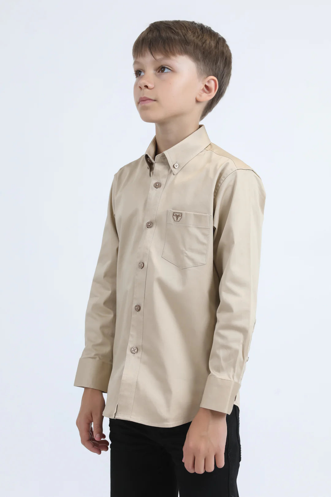 PLATINI CHILD SHIRT LONG SLEEVE BEIGE CTK9261