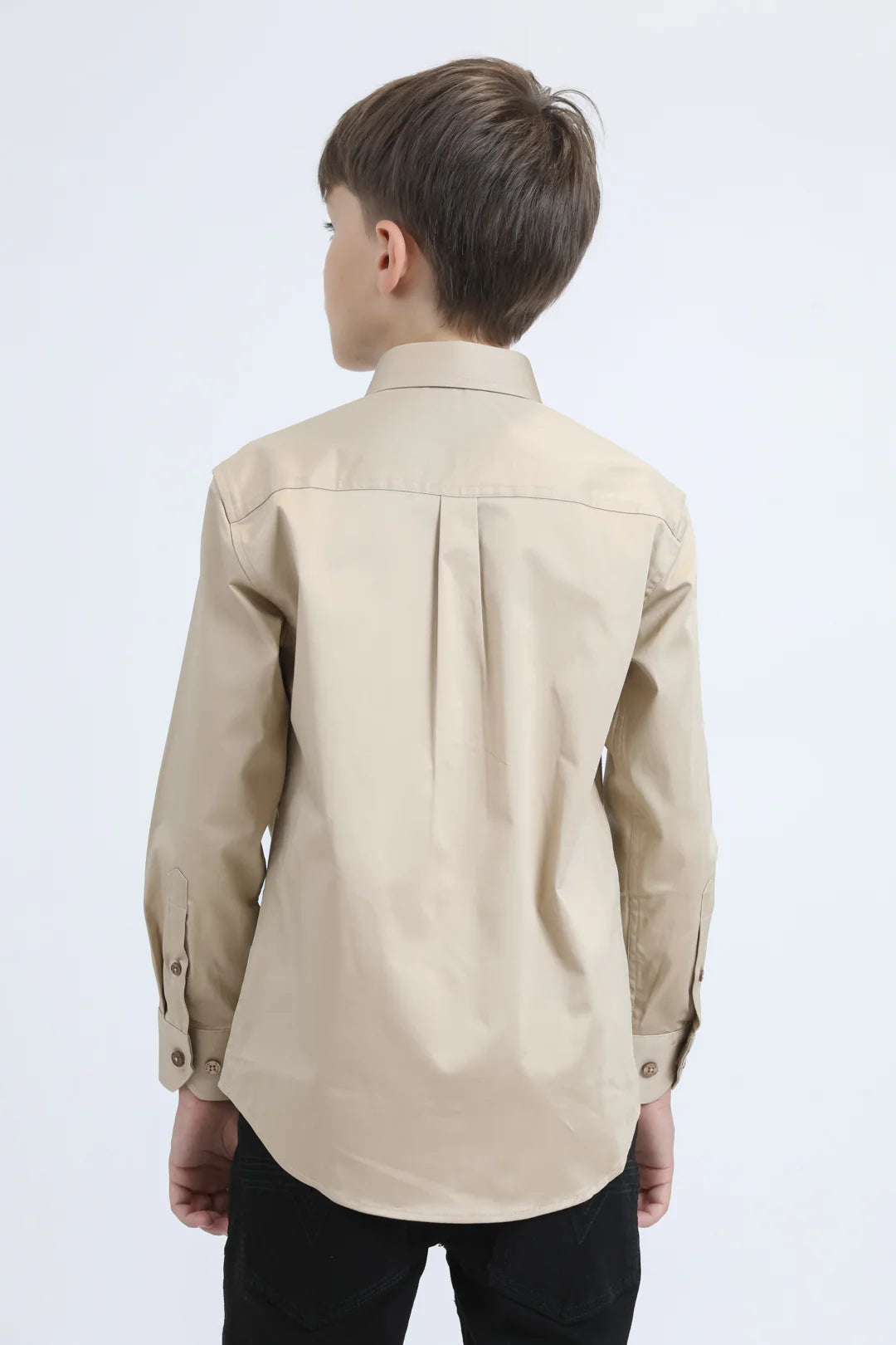 PLATINI CHILD SHIRT LONG SLEEVE BEIGE CTK9261