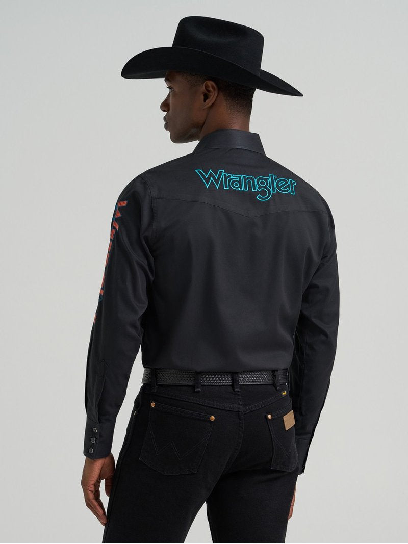 WRANGLER MEN BLACK LONG SLEEVE SHIRT 112381987