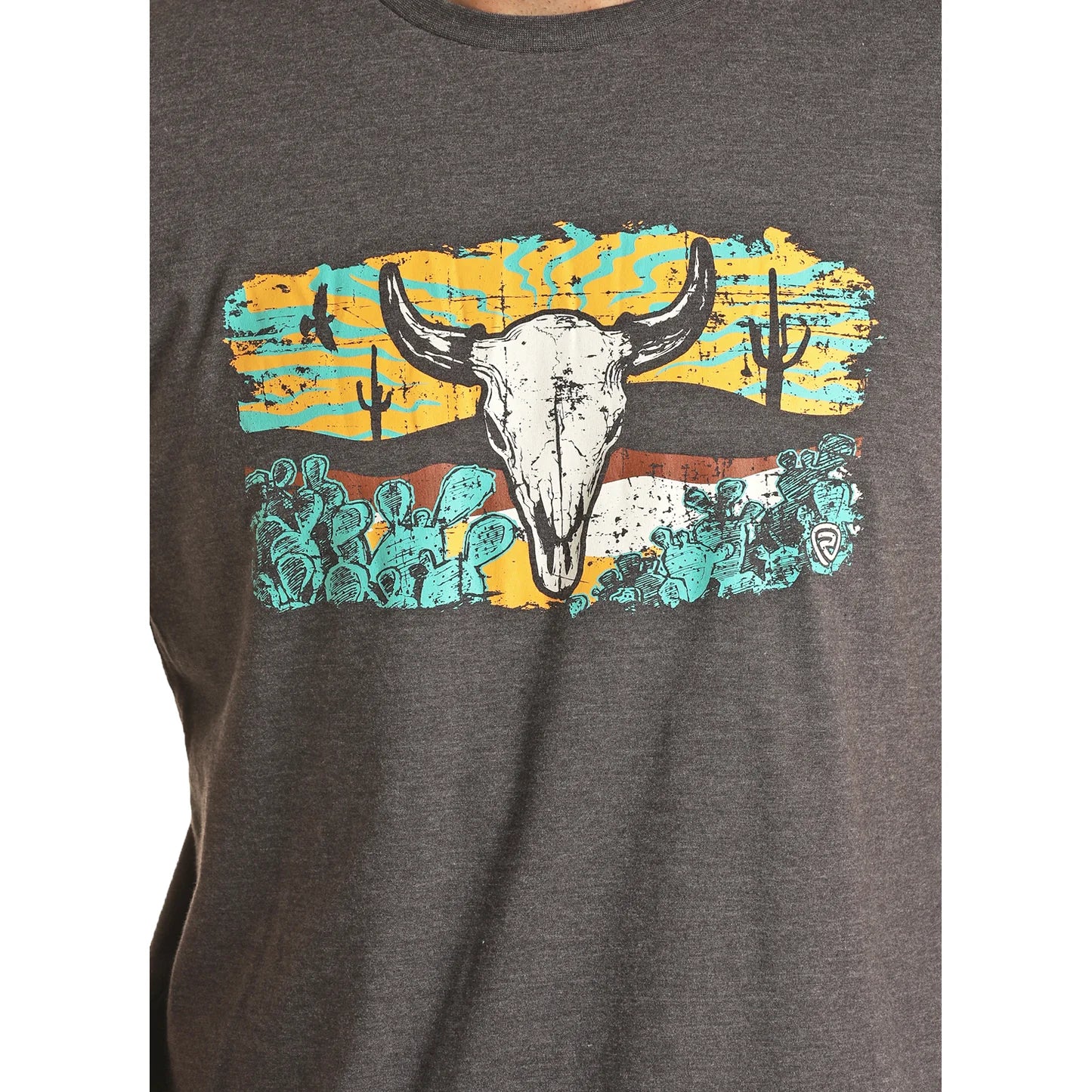 ROCK&ROLL MENS GRAPHIC TEE CHARCOAL RRUT21R062