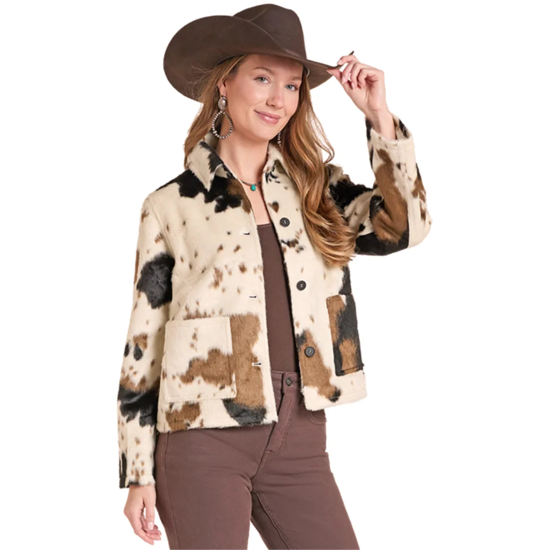 ROCK&ROLL WOMEN NATURAL COWHIDE JACKET BW92C09390