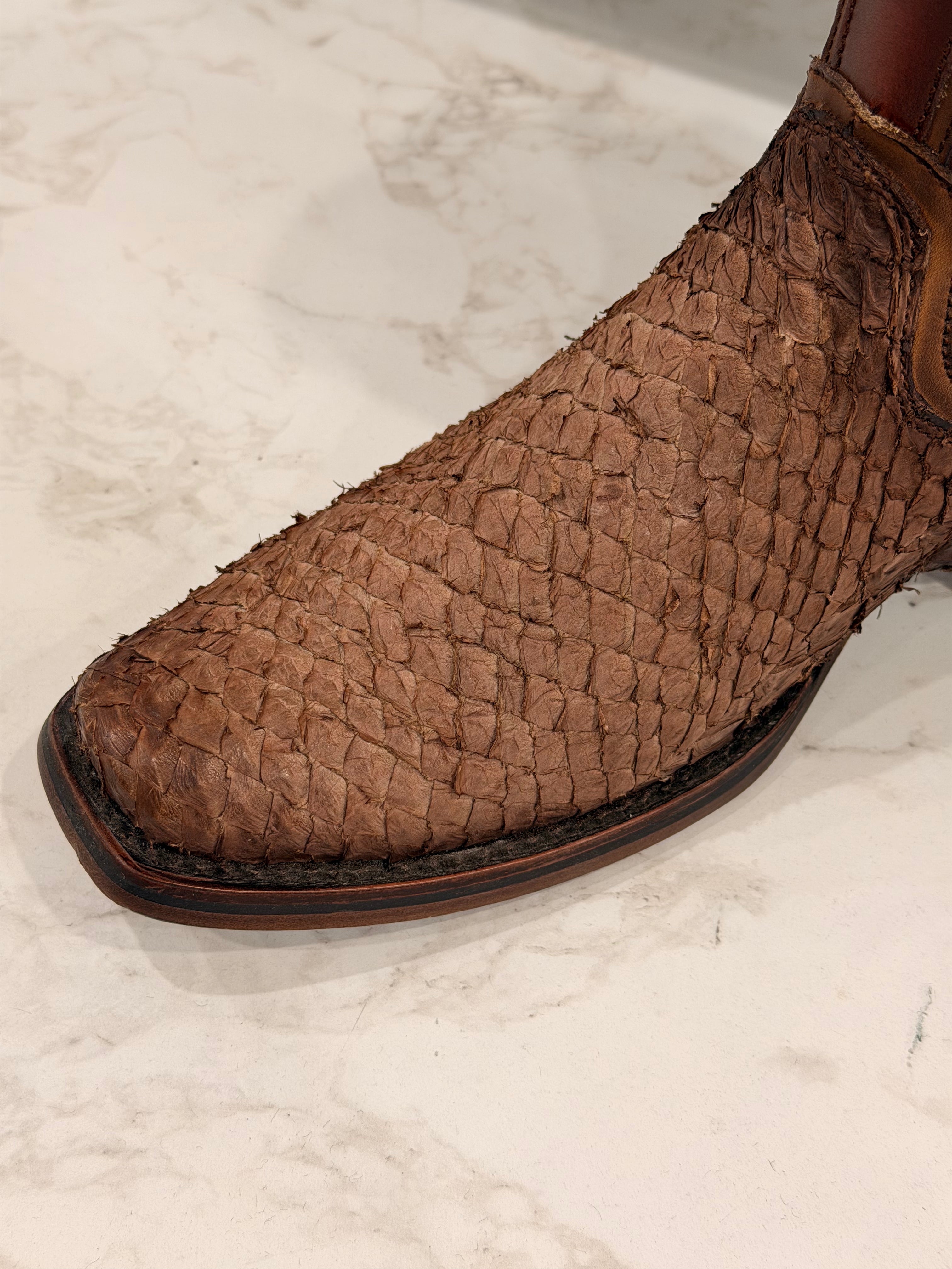 CUADRA BOOTS SHORT PEZ BROWN NARROW SQUARE TOE