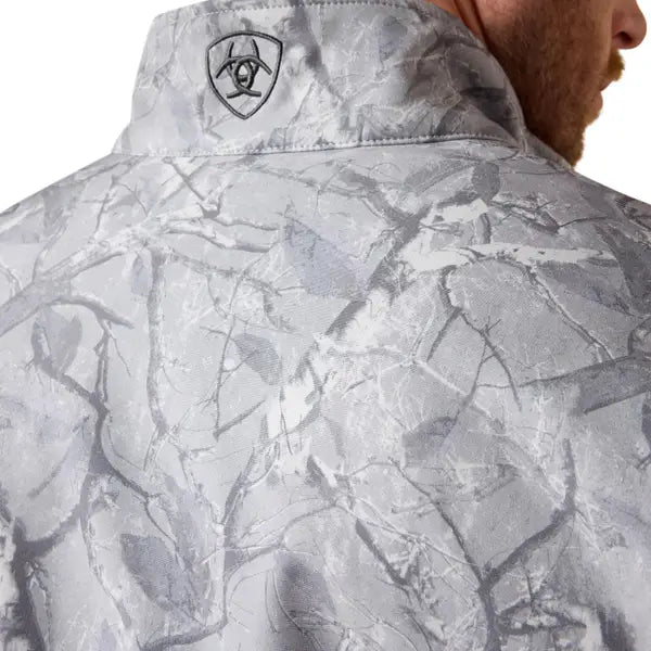 ARIAT MEN’S JAKET LOGO SOFTSHELL GREY CAMO PRINT 10079815