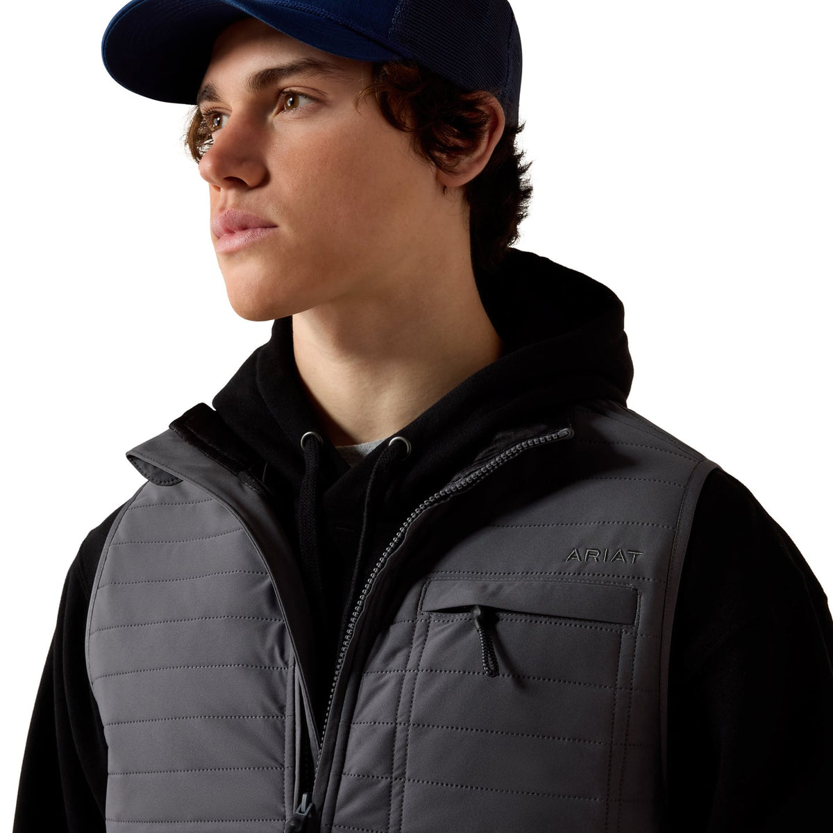 ARIAT MEN’S WYLIE IRON GATE FULL ZIP VEST 10079334