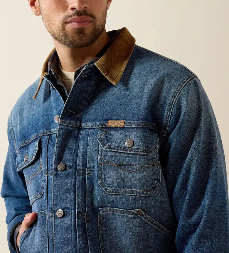 ARIAT MEN’S FLANNEL LINED TRUKER JAKET NATE 10078964