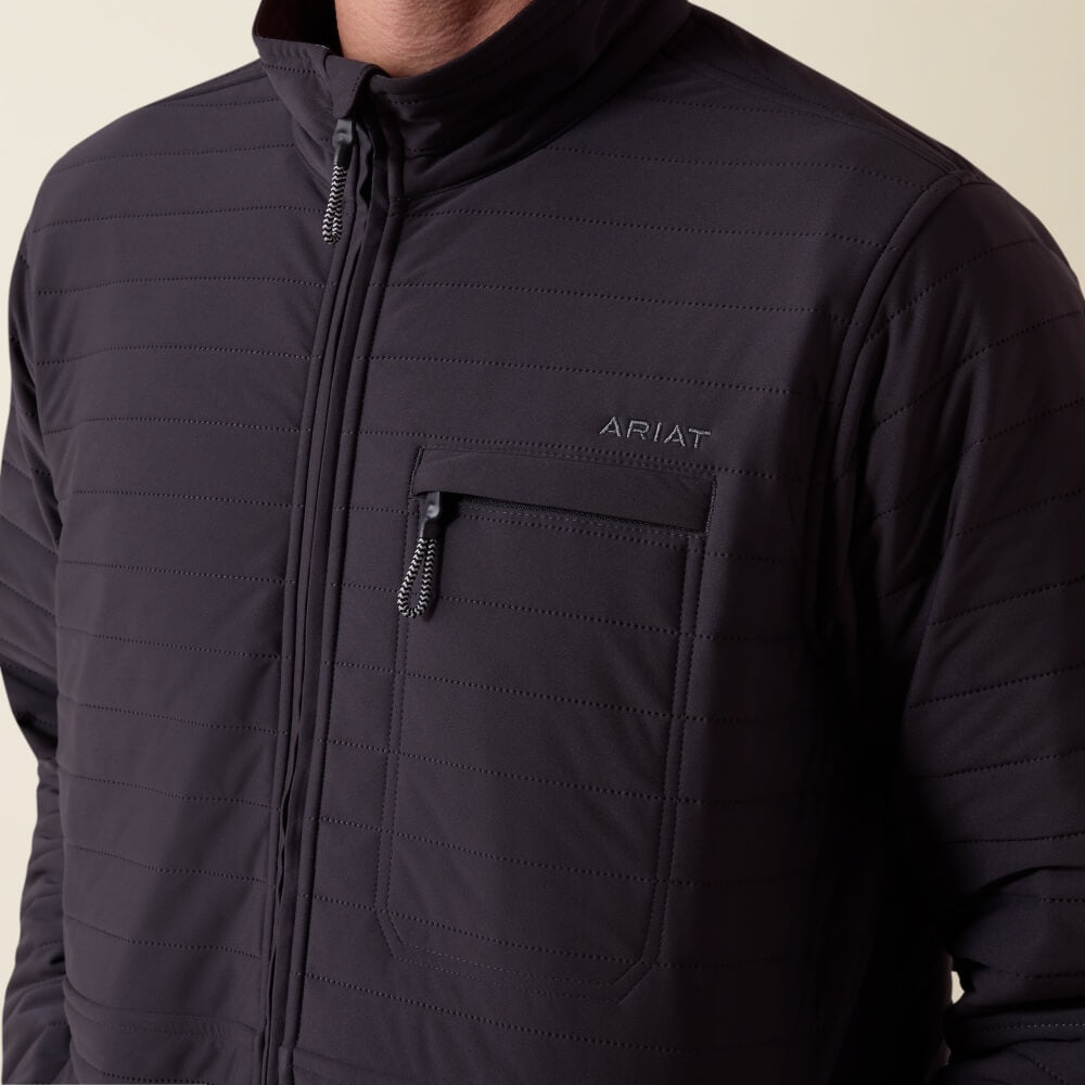 ARIAT JACKET MEN’S WYLIE FULL ZIP OBSIDIAN BLACK 10079869
