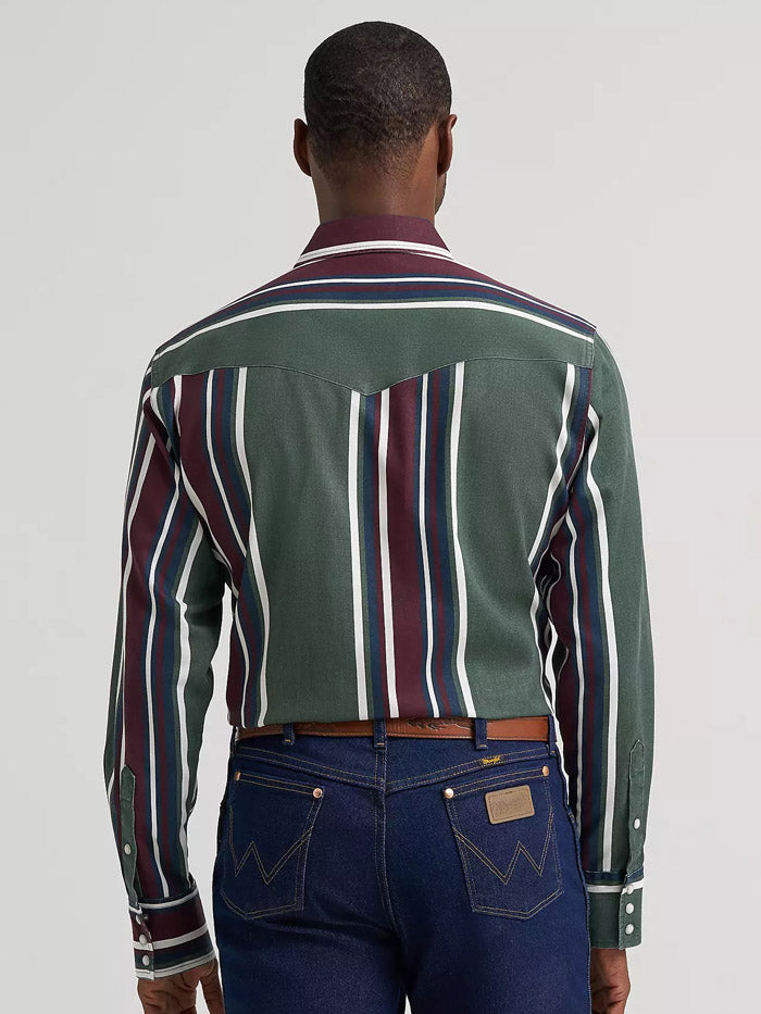 CAMISA WRANGLER PARA HOMBRE VERDE C/RAYAS - 112385788