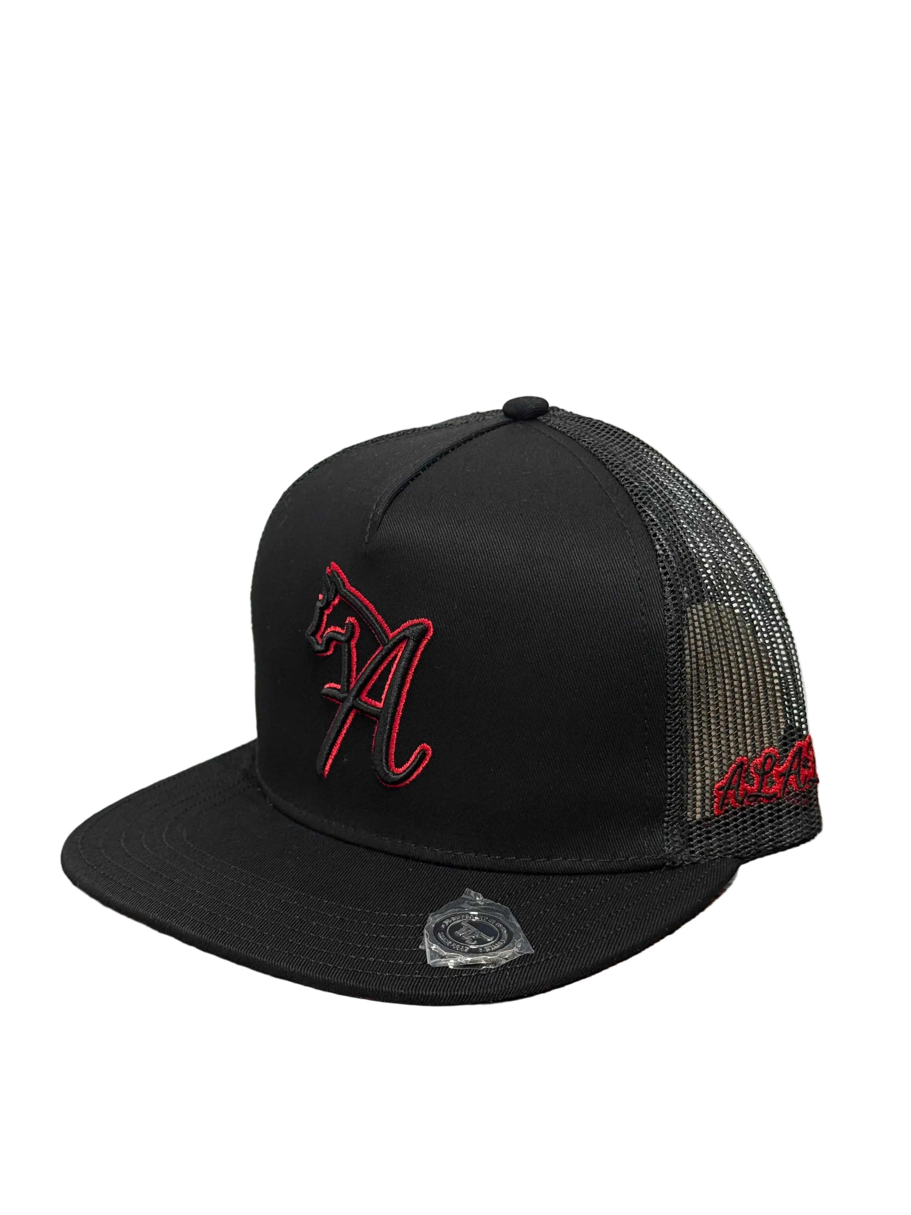 W WESTERN BLACK CAP RED