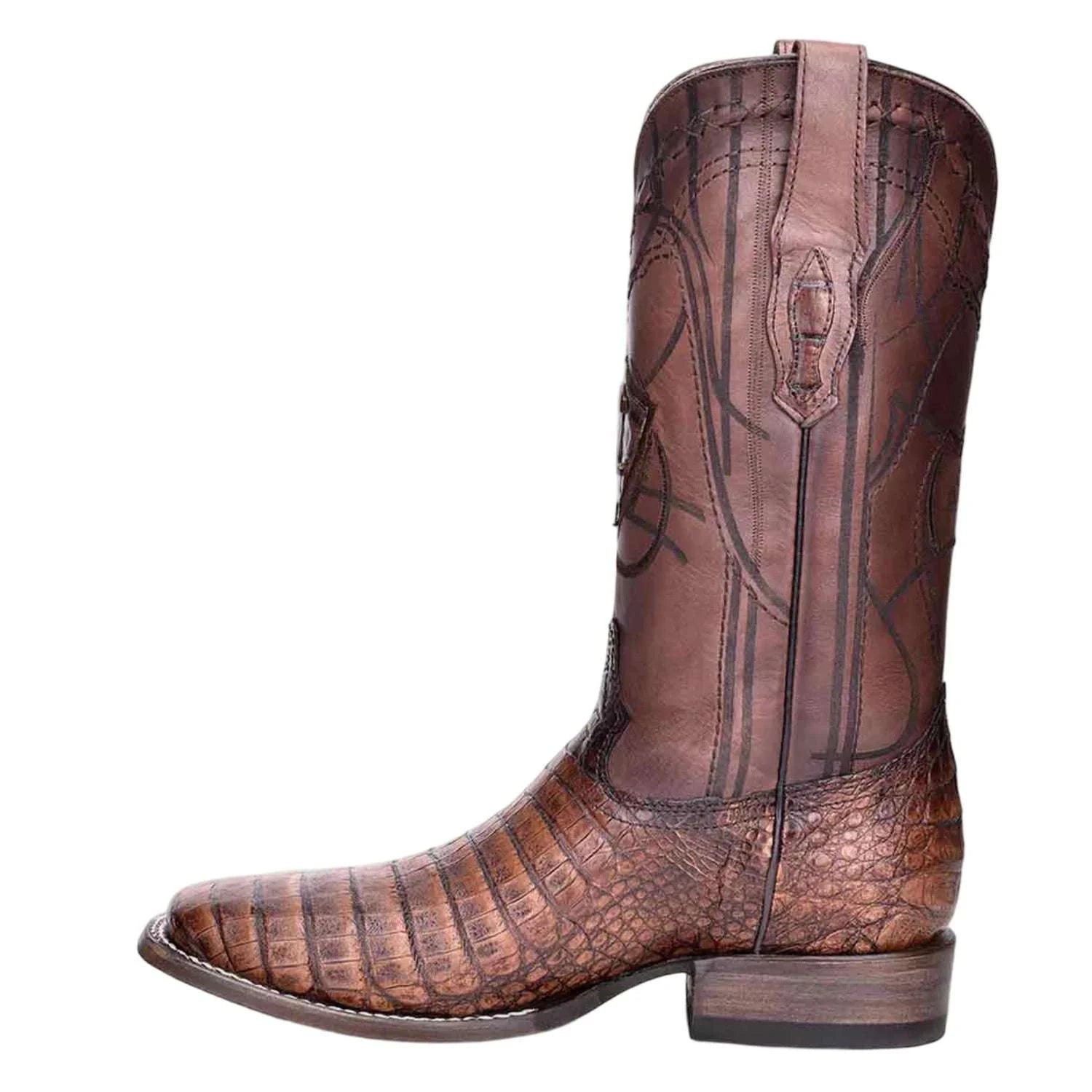 CUADRA BOOT FUSCUS BELLY CAIMAN PORTO MAPLE LASER & EMBROIDERY SQUARE TOE CU620 Laherradurawwnc.com