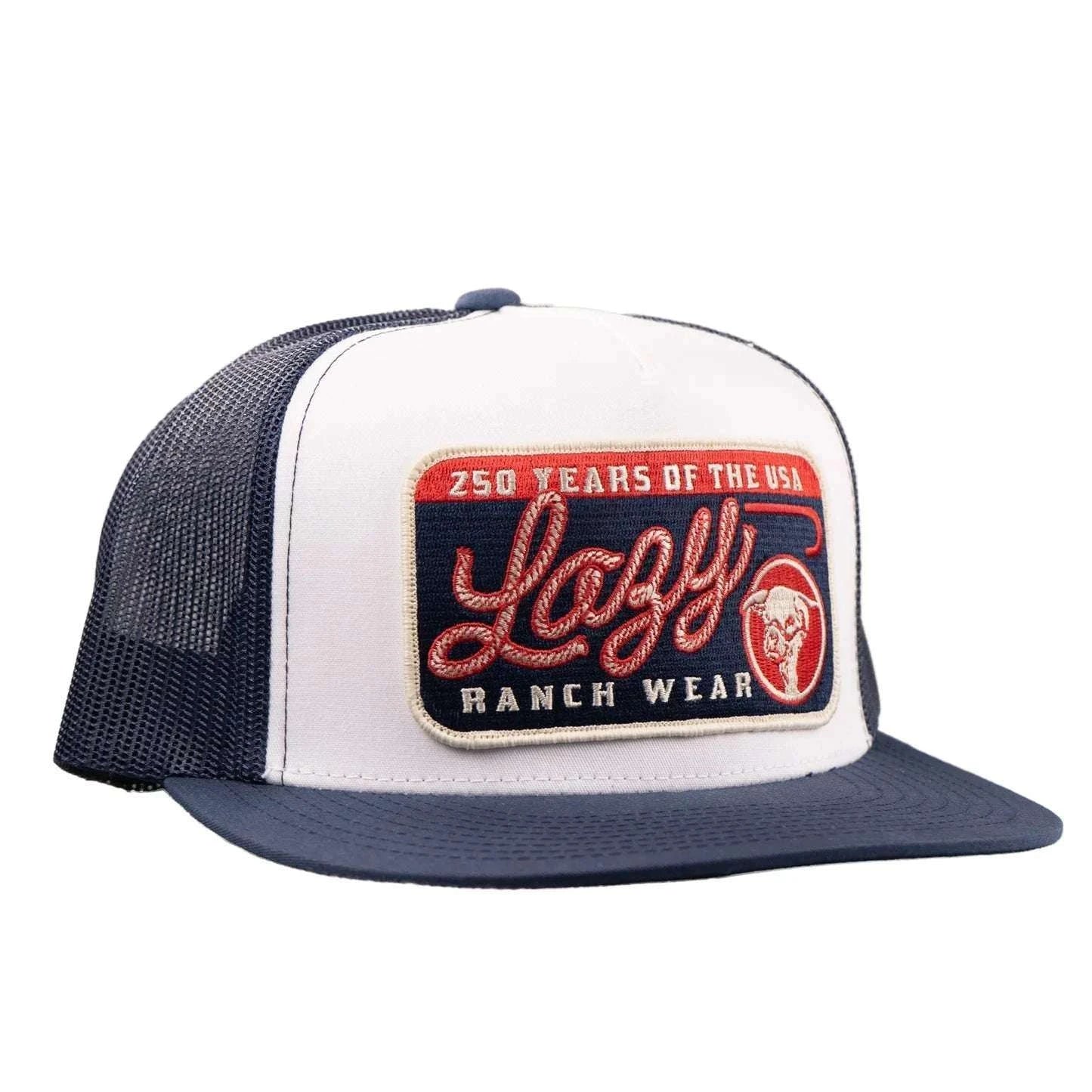 LAZY J CAPS WHITE-NAVY-WHTNVY4 Laherradurawwnc.com