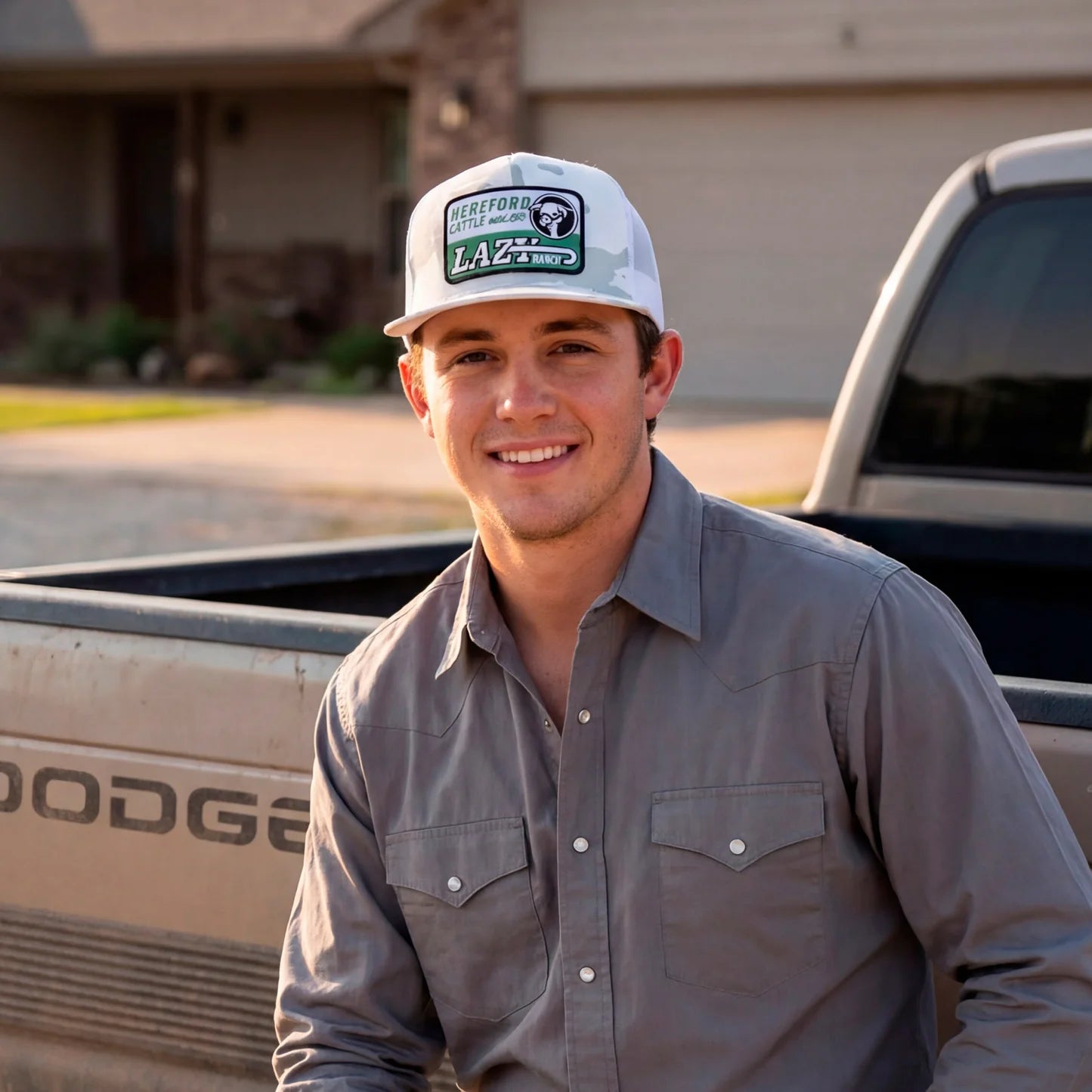 LAZY J CAPS WHITE-WHTCAMO4