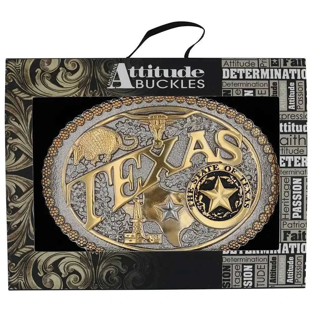 MONTANA SILVERSMITH OVAL STATE OF TEXAS BUCKLE 60811TXP2 Laherradurawwnc.com