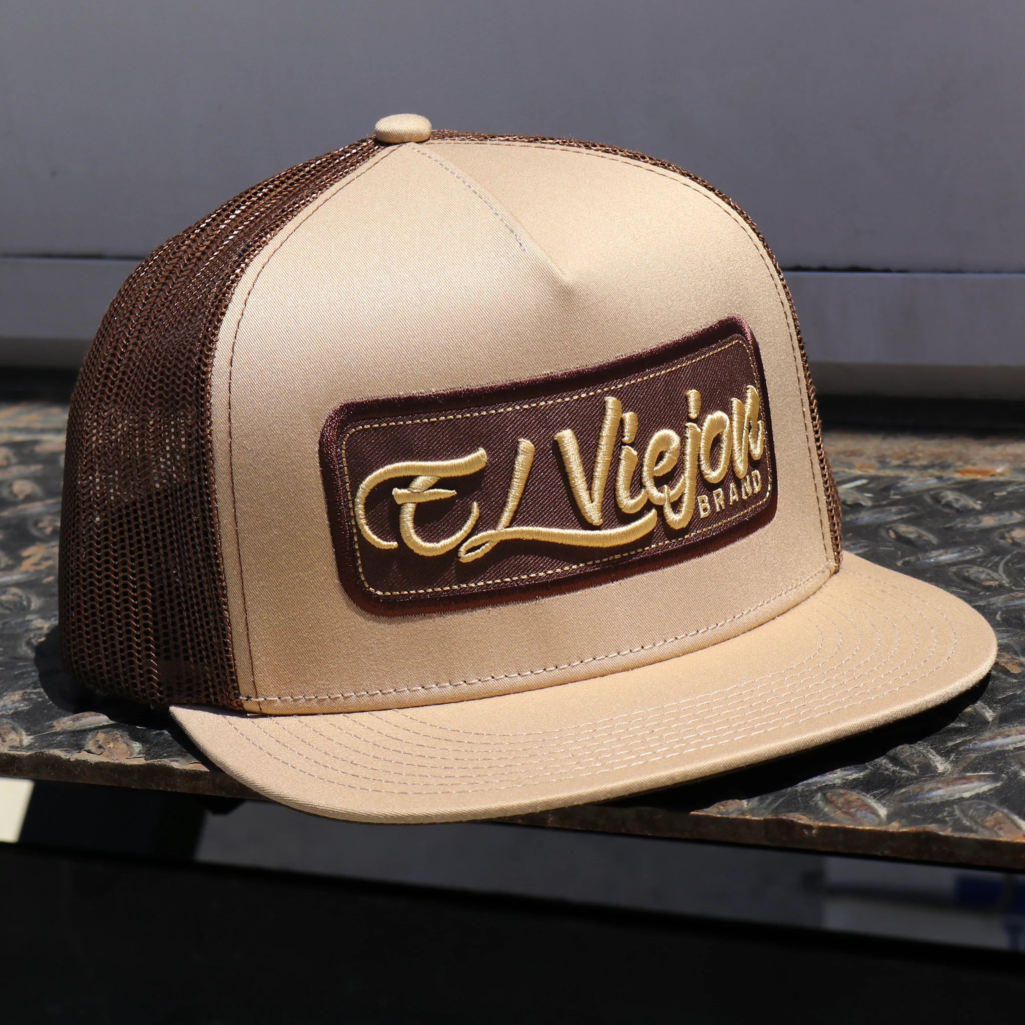 EL VIEJON BROWN/KHAKI FLAT CAP