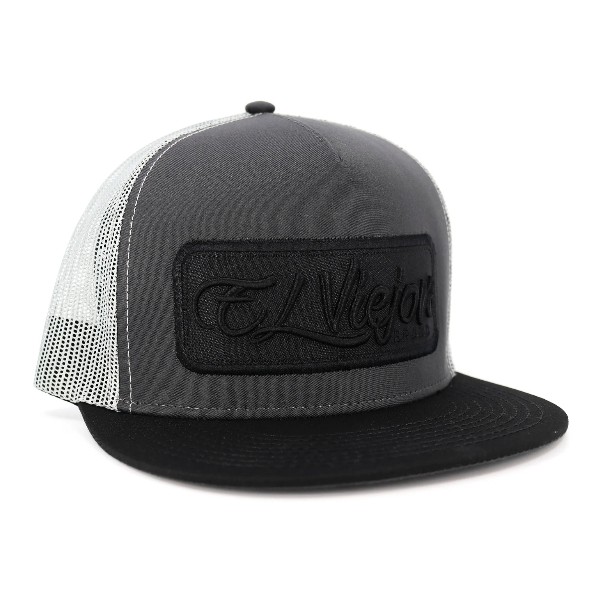EL VIEJON BLACK/CHARCOAL FLAT CAP
