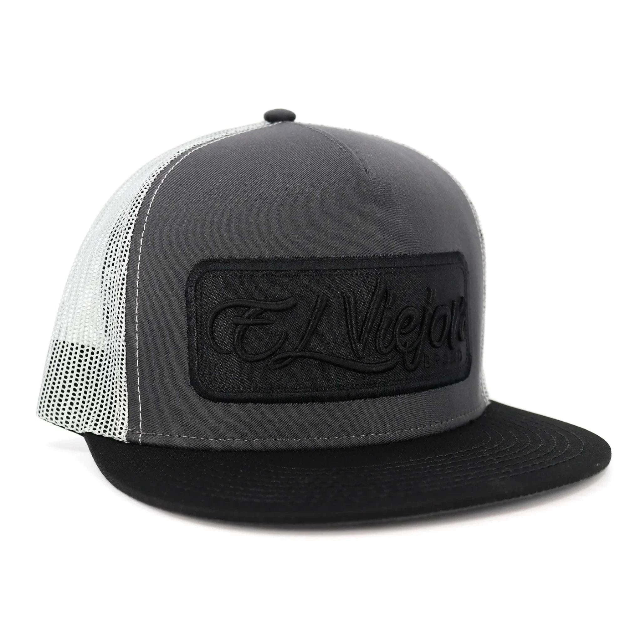 EL VIEJON BLACK/CHARCOAL FLAT CAP Laherradurawwnc.com