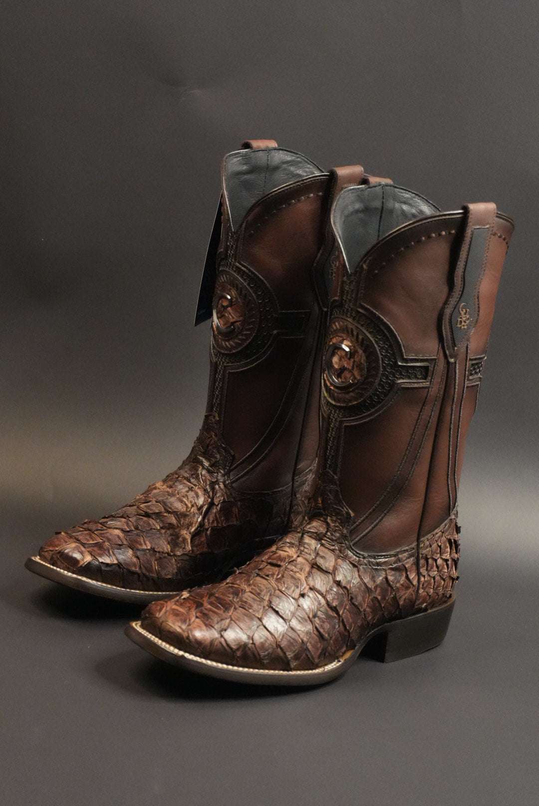 CUADRA MENS BOTA DE PIRARUCU CAFE SQ.TOE CU980 Laherradurawwnc.com
