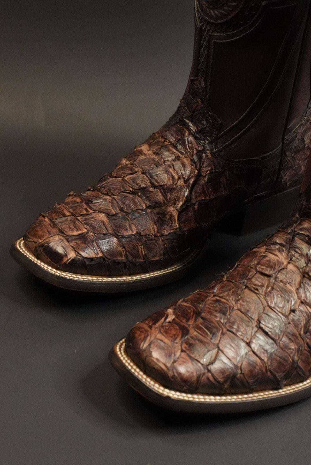 CUADRA MENS BOTA DE PIRARUCU CAFE SQ.TOE CU980 Laherradurawwnc.com