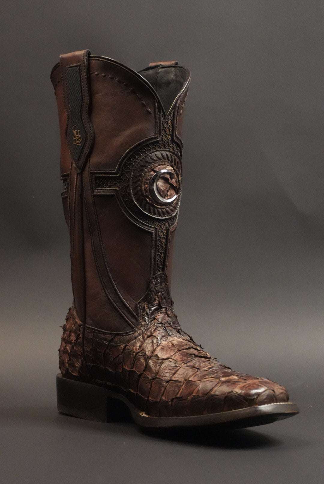 CUADRA MENS BOTA DE PIRARUCU CAFE SQ.TOE CU980 Laherradurawwnc.com